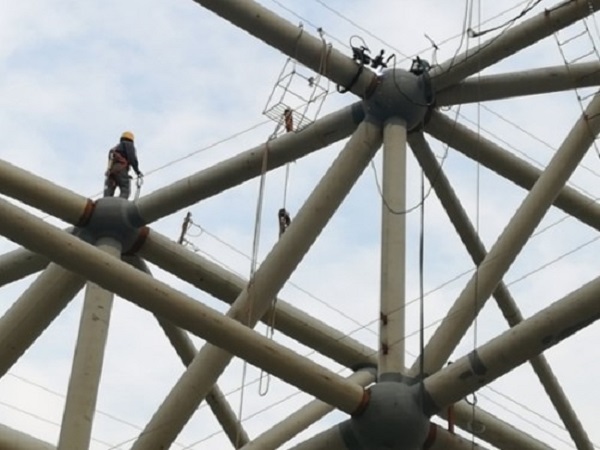 建筑鋼結構管桁架焊接案例